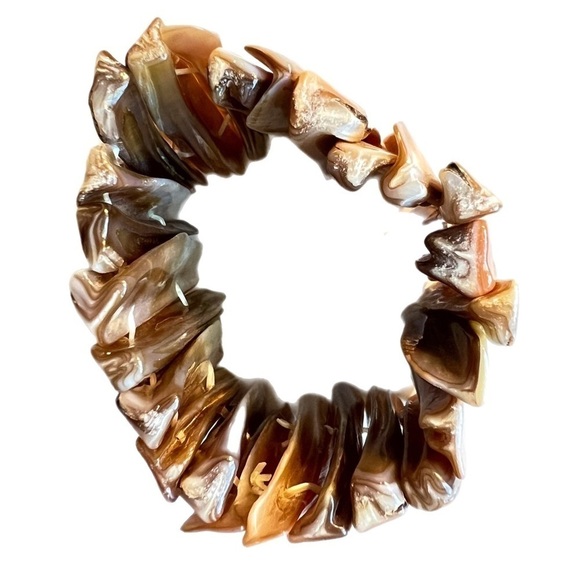 Vintage Abalone Shell Stretch Bracelet - Picture 3 of 3